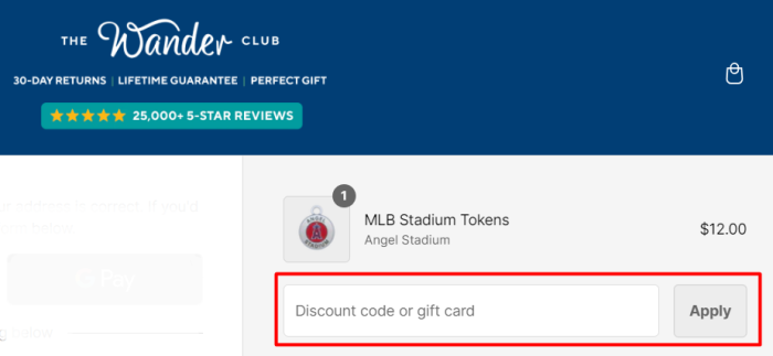 How to use The Wander Club promo code