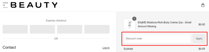 How to use This is Beauty promo code