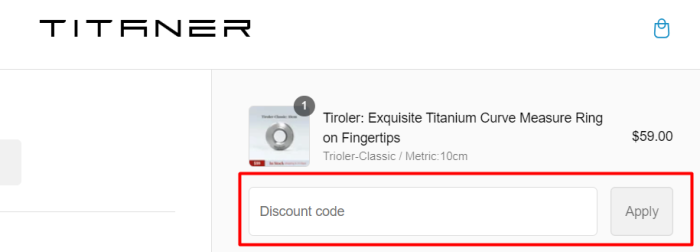 How to use Titaner promo code