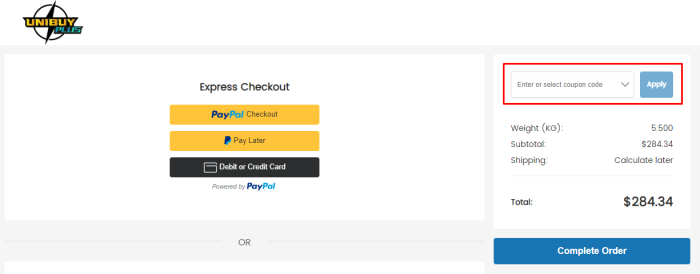 How to use Unibuy Plus promo code
