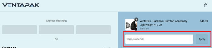 How to use VentaPak promo code