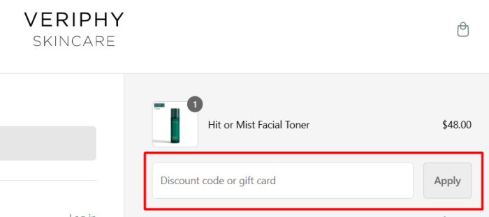 How to use Veriphy Skincare promo code