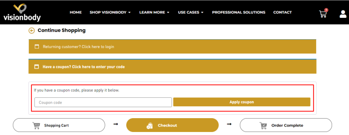 How to use VisionBody promo code