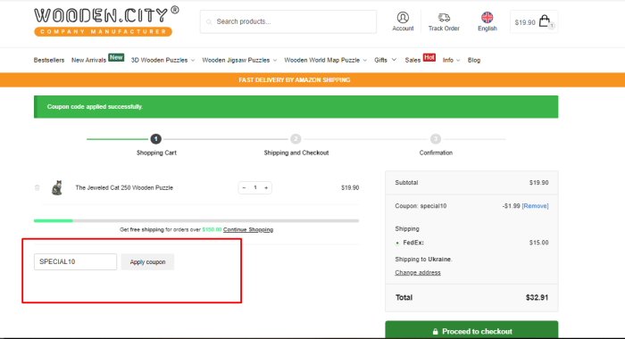 How to use Wooden.City promo code
