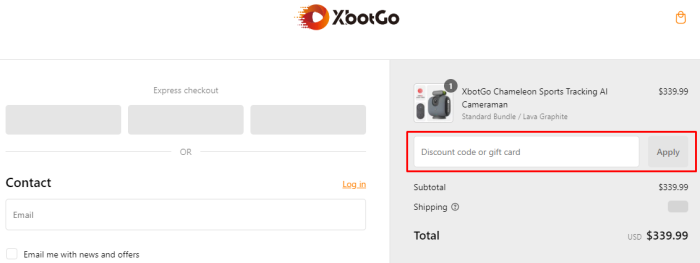 How to use XbotGo promo code